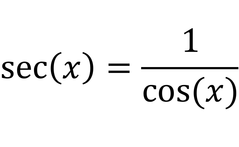 What Is Sec In Math Equal To